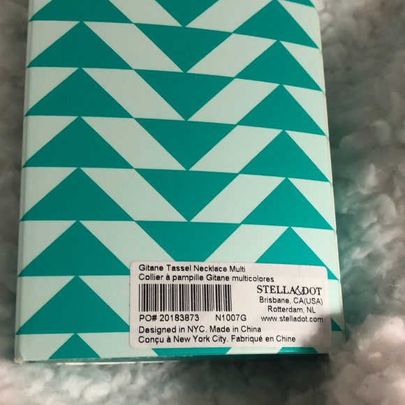 Stella & Dot Gitane Multicolor Beaded Necklace with Gold Chain Tassel - Picture 9 of 9